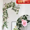 Amante de Simulação Rosa Flor Rosa Cipó Flor Artificial Cipó Cipós Flores de Seda Flores de Plástico Botões de Flor Decoração de Tubo para Casa