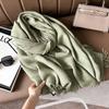 Bufanda para Mujer 2025 Invierno Nueva Maillard de Alta Calidad Coreana Arrugada Color Sólido Cachemira Casual Chal de Doble Uso