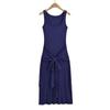 2024 Verão Novo Europeu e Americano Kardashian Elegante Slim-fit Vestido Spice Girl Falso Duas Peças Alça Colete Vestido Longo para Mulheres