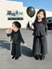Conjunto de Primavera y Otoño para Niñas 2026 Nuevo Estilo Moda Infantil Chaleco de Cuadros a la Moda y Pantalones de Pierna Ancha Conjunto de Otoño Moda para Bebés Conjunto de Tres Piezas