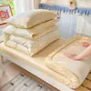 Conjunto de Três Peças de Algodão Desenho Animado para Dormitório Estudantil, Roupa de Cama de Solteiro, Lençol e Fronha 100% Algodão