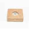 Base de abajur criativa quadrada base de bola de cristal luminosa base de abajur 3D de madeira suporte de lâmpada de madeira maciça fornecimento