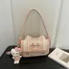 2026 principios de otoño nuevo elegante y lindo cabeza de gato gran capacidad moderno simple versátil diario bolso de hombro cruzado