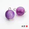 Hebilla de plato de jade sintético cheongsam traje Tang Hanfu botón Hebilla de botón de vidrio de loto estilo nacional traje antiguo traje étnico