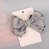 Horquilla de lazo de color sólido estilo coreano con clip lateral para la parte posterior de la cabeza, pinza superior para cola de caballo, horquilla simple, lindos accesorios para el cabello para niños