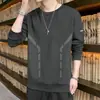 [Destacado] Camiseta de manga larga para hombre, diseño estampado de moda, prenda exterior de otoño/invierno, sudadera para hombre, estilo juvenil, adecuada para usar en capas