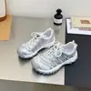 Zapatillas de papá de malla con suela gruesa estilo europeo para mujer, nuevo modelo primavera-verano 2026, versátiles, que aumentan la altura, ligeras, transpirables, zapatillas deportivas casuales, de moda