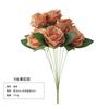 Ramo de flores artificiales de verano de 9 cabezas, rosas altas, flores artificiales para mesa de comedor, escritorio, flores de seda, flores falsas para boda, flores decorativas para ventana