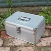 Caja de Almacenamiento de Aleación de Aluminio Caja de Herramientas Multifuncional para el Hogar Caja Grande con Contraseña Caja de Almacenamiento Portátil Caja de Dinero con Cerradura