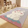 Alfombra Antideslizante para Sala de Estar de Dibujos Animados Felpudo para Piso Alfombra para Leer Niña Resistente a Manchas Sin Lavar Alfombrilla de Mesita de Noche para Dormitorio Habitación Infantil Hogar