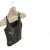 XIA'X Verano Chica Francesa Cuello en U Simple Versátil Henley Raya Botones Camisola Espalda Bonita Ropa Interior