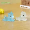 Novo Micro-Paisagem Desenho Animado Unicórnio Decoração de Mesa Fofa Animal de Desenho Animado Unicórnio Brilhante Acessórios de Resina
