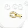 Acessórios de joias faça você mesmo escada quadrada fivela oval colar de pérolas botão de conexão escada oval quadrado flash zircônio