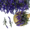 Amazon Transfronterizo Arbusto de Flores de Lavanda Artificial Casa Oficina Flor Artificial Planta Verde Simulación Boda Exterior