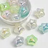 Ding Yi Ópalo Arcoíris Estrella Gruesa Luna Fría Chapado Agujero Pasante Forma de Estrella Cuentas Accesorios para Joyería DIY Materiales para Cadena de Teléfono