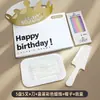 Juego de Vajilla para Mesa de Pastel de Cumpleaños, Cuchillo, Tenedor, Plato, Combinación de Velas, Plato Desechable Espesado de Papel para Hornear, Vajilla de Alta Gama en Caja