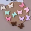 Minimalista Versátil Colorido Felpa Mariposa Accesorio para el Cabello Diadema Pendiente Parche DIY Accesorios para Joyería Venta al por Mayor
