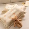 Fronhas de algodão 100% dupla camada Classe A, um par de fronhas de algodão puro, fronhas de desenho animado infantis para jardim de infância, fronha individual para bebê