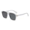 Nuevas Gafas de Sol Cuadradas Transfronterizas de Doble Puente Gafas de Personalidad Retro de Moda Gafas de Sol de Celebridad de Internet Mujeres de Alta Gama 2024