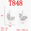 Pendientes de Tachuela de Cobre Puro Brillantes con Forma de Diamante Pendientes de Lujo de Gama Alta para Mujer Tachuelas con Forma de Luna y Cruz