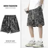 2025 Camuflaje Marca de Moda Retro Estampado Completo Shorts para Hombre Ins Verano Sueltos Casual Estilo Hawaiano Casual Pantalones de Playa