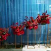 Novos Adereços de Casamento, Flores para Corredor, Arranjos Florais de Casamento, Flores Artificiais de Seda Estilo Floresta, Decoração de Passarela, Formatos de Flores em Bola Redonda para Uso Externo