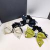 Diadema con lazo negro elegante de alta gama, estilo francés, nueva y elegante, estilo Chanel, cuerda para el cabello, anillo para el intestino grueso para mujer, accesorios para el cabello