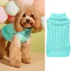 Bichón tejido color liso comodidad total elástico transfronterizo estilo nuevo casual múltiples estilos perro Teddy suéter tejido de punto de cable de dos patas