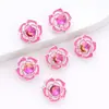 Exquisitas Cuentas de Vidrio Florales de Doble Capa Incrustadas Adecuadas para la Fabricación de Joyería DIY para Joyería Artesanal y Acero