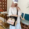 Nova Bolsa Tote Transparente Fofa de Verão para Alunos, Bolsa de Ombro de Grande Capacidade para Meninos e Meninas