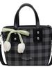 Bolso pequeño popular transfronterizo para mujer Verano 2025 Nueva moda a cuadros Bolso bandolera Estilo coreano Bolso de cubo portátil
