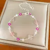 Pulsera de Flor de Piedra con Patrón de Orquídea, Cuarzo Rosa Fresco de Zircón, Sensación de Lujo Ligero de Gama Alta, Joyería Versátil Dulce Nueva para el Día a Día