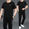 Camiseta de manga curta de verão 2023 para homens de meia-idade e idosos, conjunto esportivo casual masculino, negócios, manga curta, absorvente de suor, pai, ao ar livre