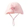 Gorro de Bebé Primavera y Otoño Delgado para Bebé Niña Recién Nacida Sombrero de Pescador Lindo de Princesa Sombrero de Cubeta Ajustable