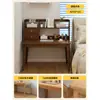 Mesa com Estante Integrada Mesa de Estudo Doméstico para Estudantes Mesa de Escritório Simples Novo Modelo 2026 Mesa de Computador de Parede para Quarto