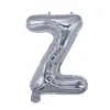 Globos de Foil Plateados de 16 pulgadas con Letras Inglesas A-Z y Números 0-9, Soportan Varios Conjuntos de Combinaciones de Globos de Papel de Aluminio