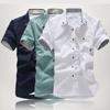Camisa de manga corta para hombre, verano 2023, estilo coreano, corte entallado, informal, con estampado de setas pequeñas, manga corta, moda juvenil para hombre.