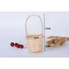 Fotografia de Artesanato DIY de Tecelagem de Bambu, Itens Pequenos, Mini Cestas Decorativas, Cestas Estilo Floresta, Cestas de Bambu, Chapéus Pequenos Decorativos, Cestas de Bambu