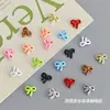 Accesorios para Uñas con Forma de Lazo Estilo Francés Pintados en Spray Tridimensionales Dulces Decoraciones para Uñas Brillantes de Color Sólido Accesorios Metálicos