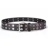 Nuevo Cinturón de Doble Escape Remachado Estilo Retro Americano Y2K con Estilo Punk de Nicho Versátil de Estrella de Cinco Puntas para Hombres y Mujeres