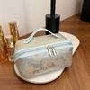 2024 Nova Bolsa de Cosméticos Transfronteiriça Amazon Estilo Chinês Padrão Bordado Popular na Internet Explosiva Portátil Bolsa de Armazenamento de Cosméticos