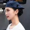 Gorras de trabajo ajustables para hombres y mujeres, adecuadas para hornear y catering, gorras de visera hacia adelante, boinas con impresión de logotipo, al por mayor