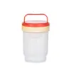 Contenedores de Plástico para Avena Nocturna con Tapas y Cuchara, Frascos de Boca Ancha de 21 oz para Avena Nocturna, Cereales, Yogur, Contenedor de Almuerzo para Ensalada - Verde