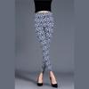 Leggings finos de primavera y otoño de porcelana azul y blanca con flores de diamante, ajuste suave y ceñido, pantalones pitillo, venta al por mayor de comercio exterior, superventas