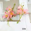 Flor de Simulación 3 Ramas Flor de Phalaenopsis de Colores Cadena de Flores DIY Adorno para la Cabeza Pasador Material de Flor Flor Falsa Corona de Flores para el Hogar Accesorios para Fotografía
