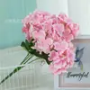 Flores de Hortênsia Artificiais para Decoração de Cena de Casamento, Arranjo de Flores para Vitrine de Shopping, Montagem de Ambiente, Buquê de Hortênsia com 5 Cabeças
