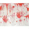 Promoção Quente Conjunto de Louças para Festa de Halloween de Abóbora Toalha de Mesa Bandeja de Papel Decoração de Banner Prato de Jantar Descartável Faca, Garfo e Colher