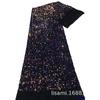 Tela de terciopelo bordado de cifrado color mágico laminado lentejuelas decorativas otoño e invierno ropa de mujer lentejuelas de tela encaje