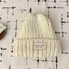 Gorro de lana de punto azul con cabeza grande para mujer, otoño e invierno 2024, con cara visible, pequeño, combinable con todo, con protección para las orejas y gorro frío.