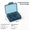 Pastillero Portátil ABS Transparente Sellado a Prueba de Humedad Mini Organizador de Pastillas para Viajes